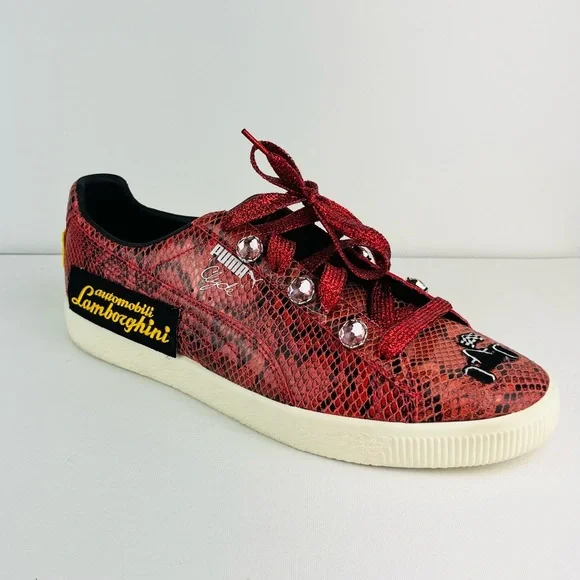 Puma Clyde” snakeskin print Lamborghini sneakers - Picture 2 of 7